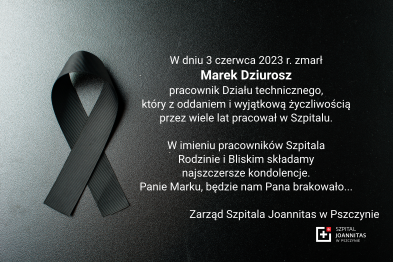 Żegnamy naszego pracownika – Marka Dziurosza