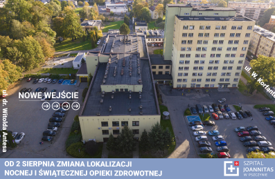 Od 2 SIERPNIA ZMIANA LOKALIZACJI NOCNEJ I ŚWIĄTECZNEJ OPIEKI ZDROWOTNEJ